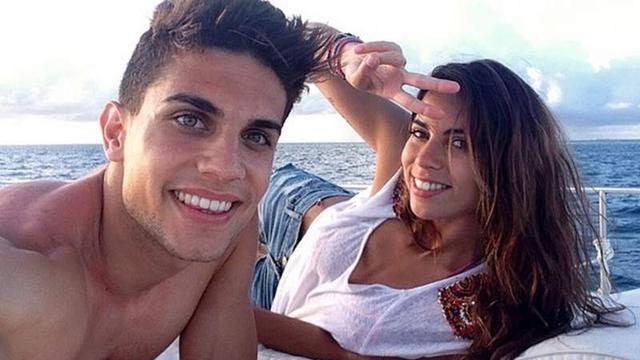 Marc Bartra dan Melissa Jimenez