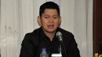 Raja Sapta Oktohari selaku pihak promotor memastikan duel antara Daud Yordan vs Awuku petinju asal Ghana akan digelar di Surabaya pada 6 Juni 2015 mendatang, Jakarta, Kamis (7/5/2015). (Liputan6.com/Yoppy Renato)