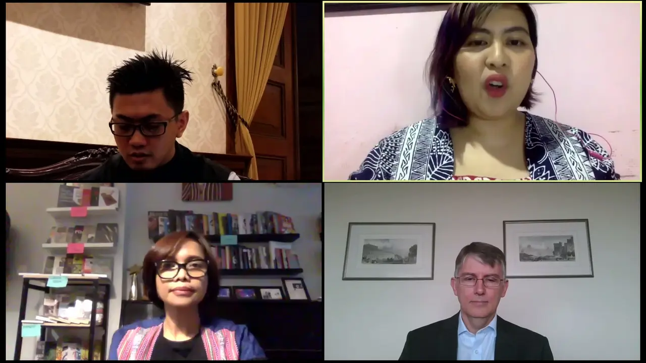 Konferensi Pers virtual peluncuran proyek Lapor Covid antara Pemprov Jawa Timur dan Kedubes Inggris.