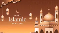 Ilustrasi ucapan Tahun Baru Islam, 1 Muharam (Islamic year vector created by freepik - www.freepik.com)
