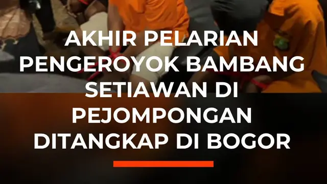 Akhir Pelarian Pengeroyok Bambang Setiawan di Pejompongan Ditangkap di Bogor