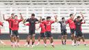 Para pemain Timnas Indonesia U-22 menjalani latihan di Stadion Madya, Senayan, Jakarta, Rabu (26/11/2025) jelang keberangkatan ke SEA Games 2025.
