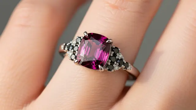 Cincin Emas Batu dengan Kombinasi Warna Cantik (Image by Gemini AI)