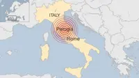Gempa 6,2 SR Guncang Italia Tengah, Getaran Terasa Hingga Roma