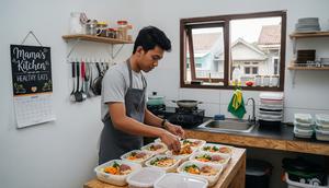 Ide Usaha Katering Makanan Sehat yang Bisa Dikerjakan di Rumah/ AI