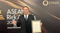 Direktur Utama PT Jasa Raharja Rivan A. Purwantono meraih penghargaan ASEAN Risk Awards (ARA) sebagai Risk Professionals of The Year 2023. (Foto: Dokumentasi PT Jasa Raharja).