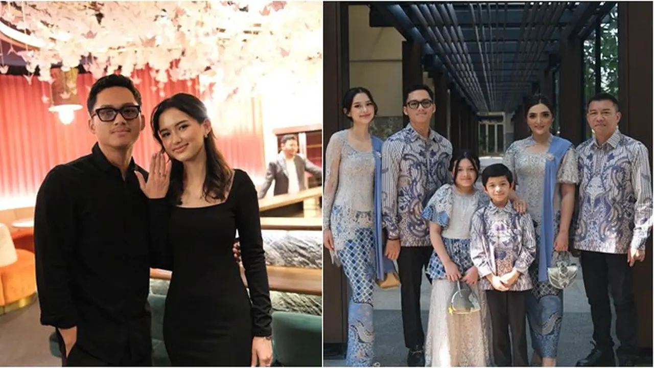 8 Potret Sarah Menzel Pakai Busana Senada dengan Keluarga Azriel Hermansyah