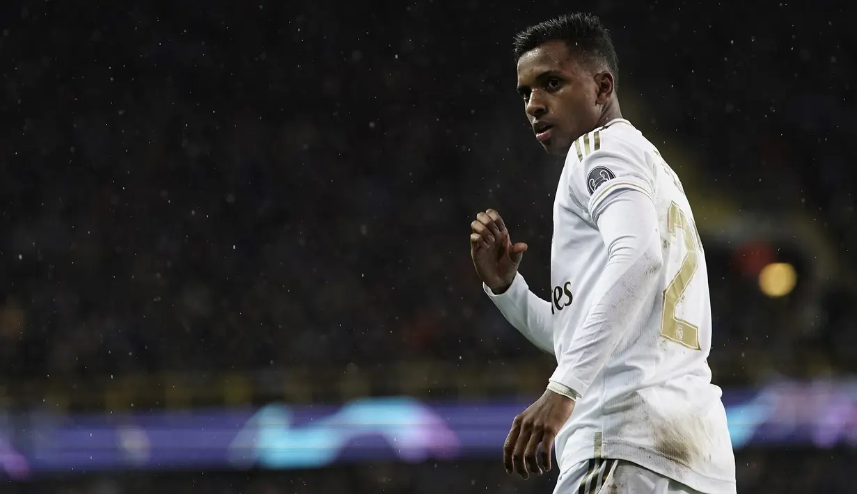 2. Rodrygo (Real Madrid) - Rodrygo didatangkan Real Madrid dari Santos pada 15 Juni 2019. Pemain muda berbakat berusia 18 tahun ini memiliki market value 50 juta euro. (AFP/Kenzo Tribouilard)