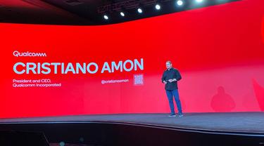 President and Chief Executive Officer of Qualcomm Incorporated, Cristiano Amon, memperkenalkan chipset Snapdragon 8 Gen 2 di Snapdragon Summit 2022. Liputan6.com/Yuslianson
