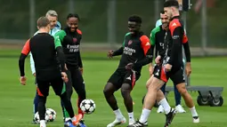 Arsenal akan menjamu Paris Saint-Germain di Emirates Stadium pada matchday 2 league phase Liga Champions 2024/2025. (Glyn KIRK/AFP)