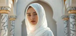 mimpi kerudung putih ©Ilustrasi dibuat Stable Diffusion