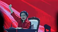 Ketua Umum Partai Demokrasi Indonesia Perjuangan (Ketum PDIP) Megawati Soekarnoputri menyampaikan pidato politik pada penutupan Rapat Kerja Nasional atau Rakernas V PDIP di Ancol, Jakarta Utara, Minggu (26/5/2024). (Tim Media PDIP)