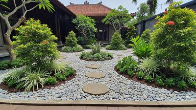 7 Gravel Garden yang Minim Perawatan dan Tetap Hijau, Taman Kerikil Tercantik