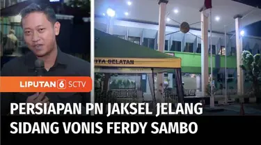 Persiapan jelang sidang pembacaan vonis kasus pembunuhan Brigadir Nofriansyah Yosua Hutabarat, dengan terdakwa Ferdy Sambo dan Putri Candrawathi di PN Jakarta Selatan.