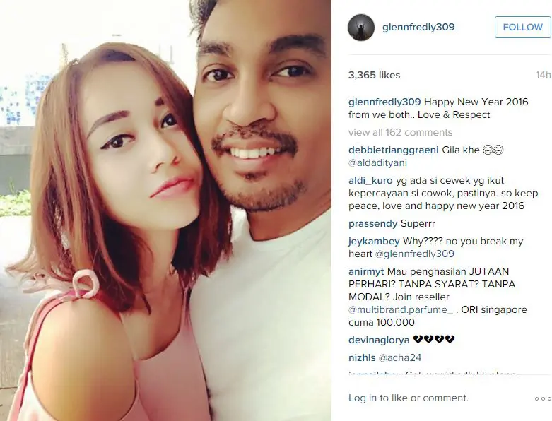 Glenn Fredly dan Aura Kasih (Instagram/@glennfredly309)