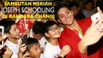 Video sambutan meriah untuk pahlawan Singapura di Olimpiade Rio 2016, Joseph Schooling, di Bandara Changi pada Senin (15/8).