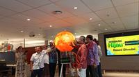 Peresmian panel surya terbesar di Jakarta yang terletak di atap mal Grand Indonesia. (dok. Liputan6.com/Sabrina Aulia Putri)