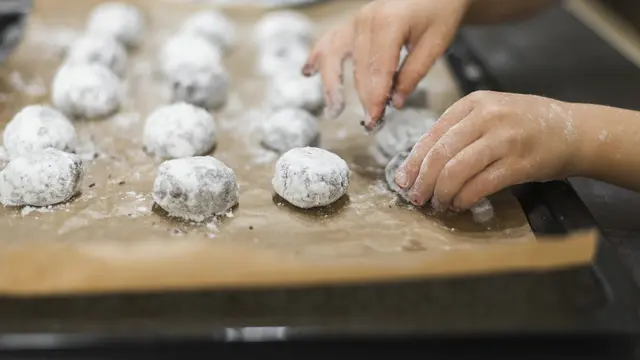 illustrasi memasak dessert