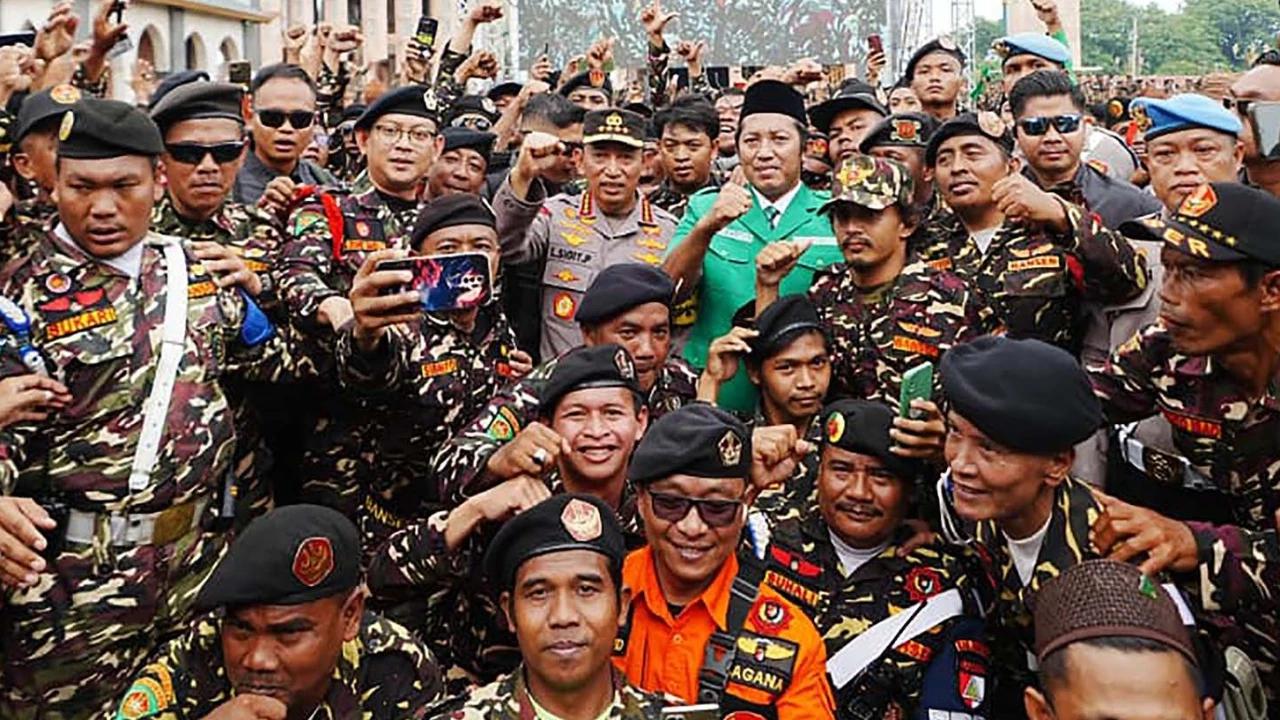 FOTO: Kapolri Soroti Ancaman Bencana dalam Apel Kebangsaan Banser