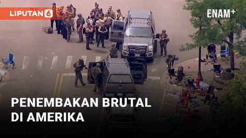 VIDEO: Panik Ketakutan, Detik-Detik Penembakan Bruta. di AS