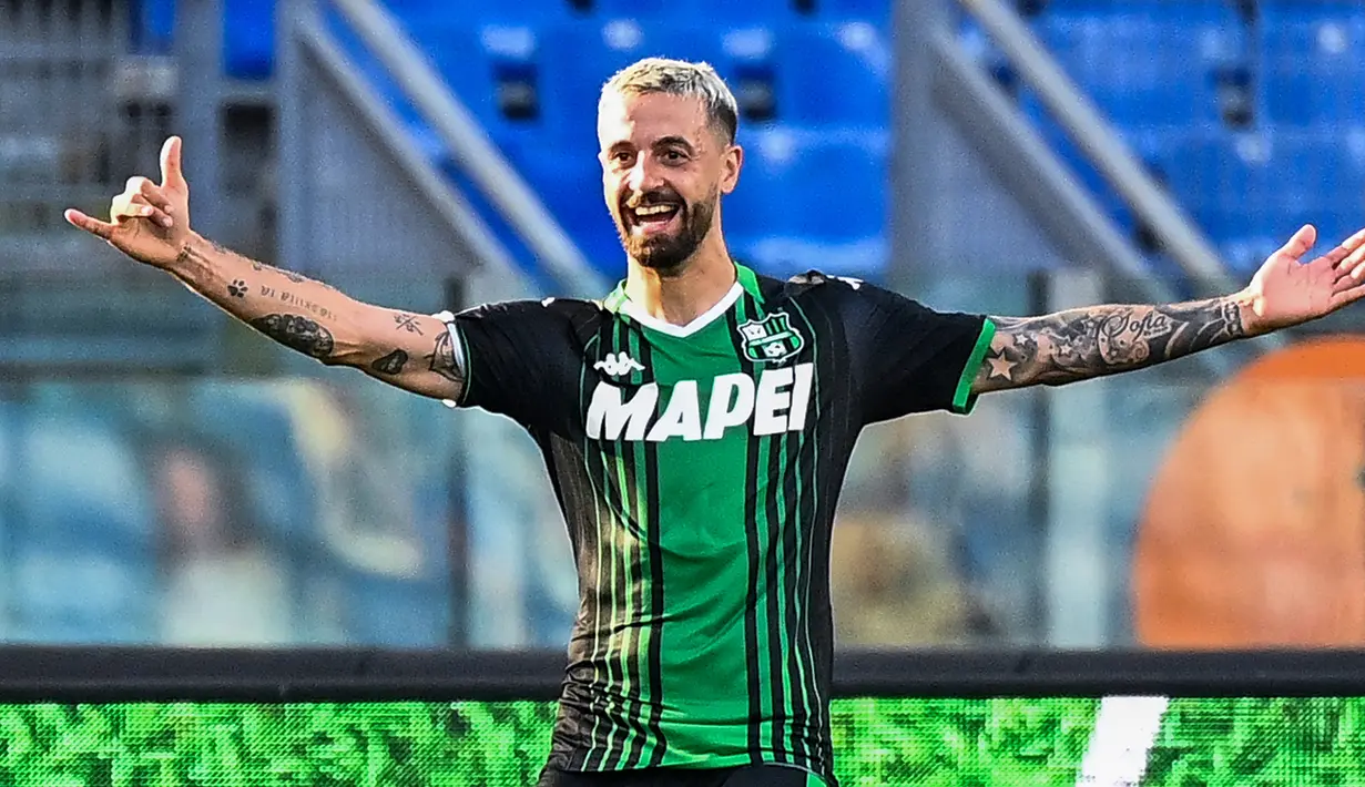 7. Francesco Caputo (Sassuolo) : 16 gol. (AFP/Vincenzo Pinto)