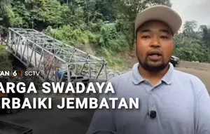 Warga Swadaya Perbaiki Jembatan