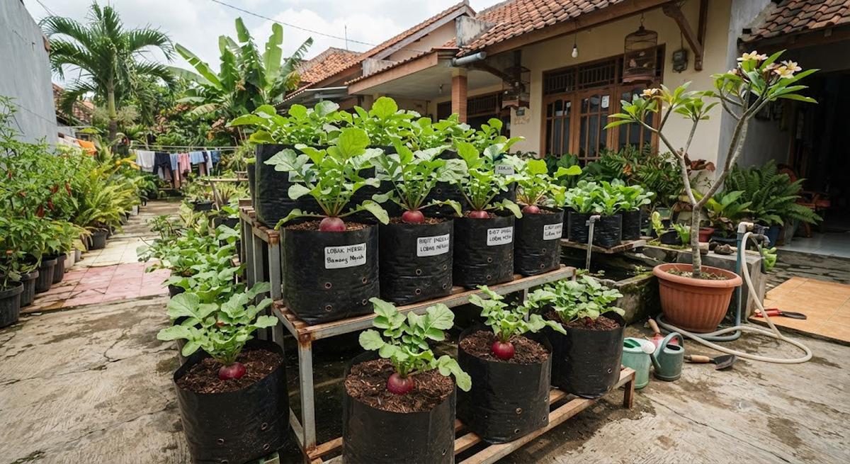 Cara Menanam Lobak Merah di Polybag