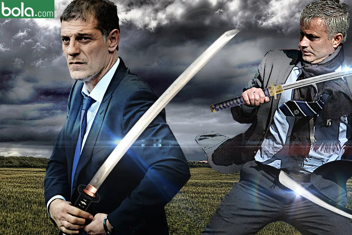 Slaven Bilic vs Jose Mourinho (Bola.com/Samsul Hadi)