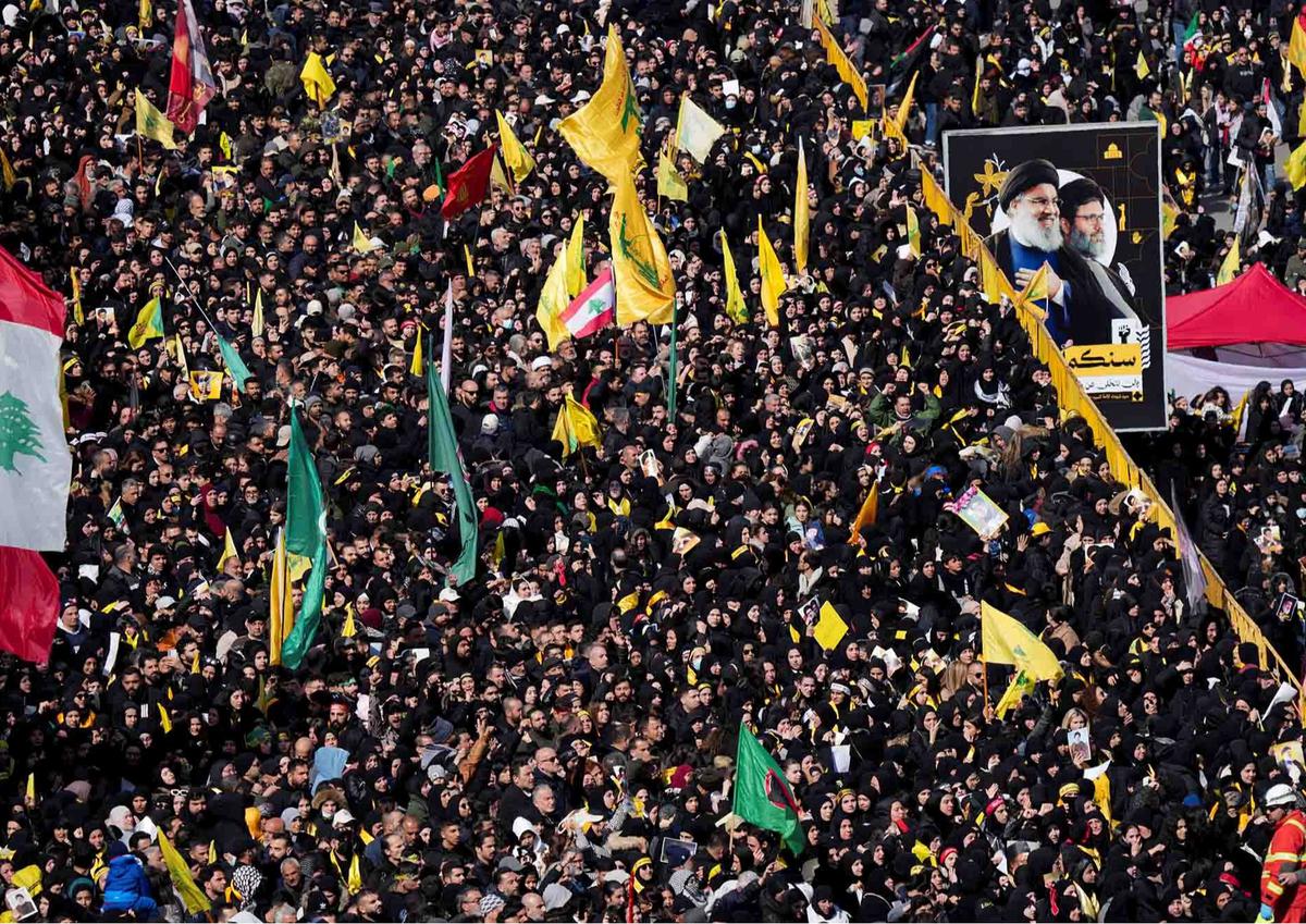FOTO: Ribuan Warga Hadiri Pemakaman Pemimpin Hizbullah Hassan Nasrallah dan Wakilnya Sayyed Hashim Safieddine