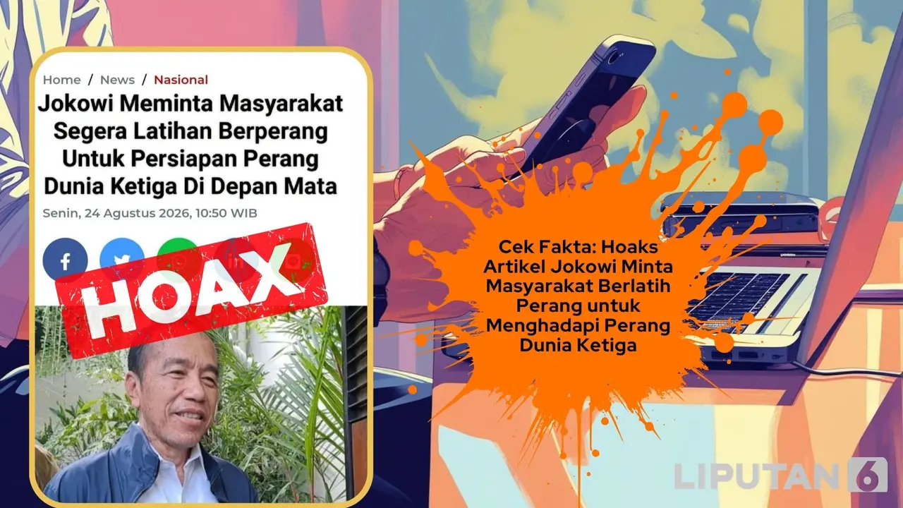 Cek fakta artikel Jokowi minta masyarakat berlatih perang menghadapi perang dunia ketiga