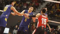 Tim putra Kalbar mencatat kemenangan kedua pada Pul A babak delapan besar Piala Kapolri 2024 usai mengalahkan Sulsel 3-0 (25-15, 25-19, 25-21) di GOR Terpadu A. Yani Pontianak, Sabtu (5/10). (foto: PP PBVSI)