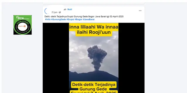 Ragam Hoaks Terkait Gunung Meletus, Simak Faktanya