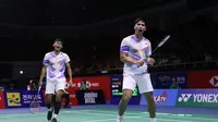 Ganda putra Indonesia Muhammad Shohibul Fikri/Daniel Marthin&nbsp;meraih tiket perempat final Korea Open 2024 setelah mengalahkan pasangan Chinese Taipei Fang-Chin Lee/Fang-Jen Lee di Mokpo Indoor Stadium, Kamis (29/8). (foto: PP PBSI)