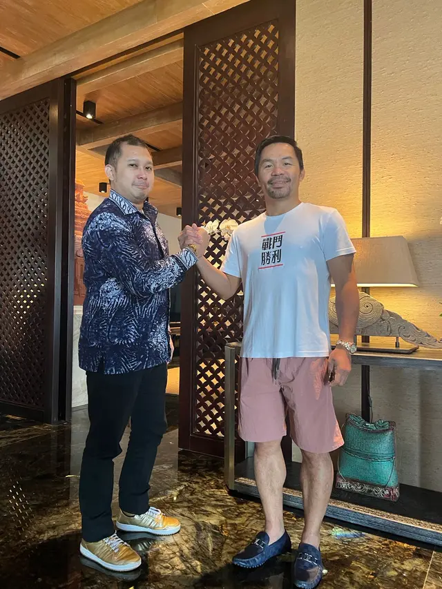 Manny Pacquiao berkolaborasi dengan atlet tinju Fahd Adityo Oscar atau King Fahd (35)