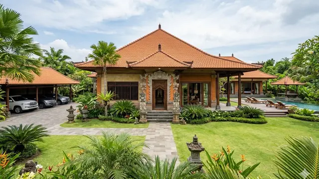 Model Rumah 1 Lantai ala Villa di Bali