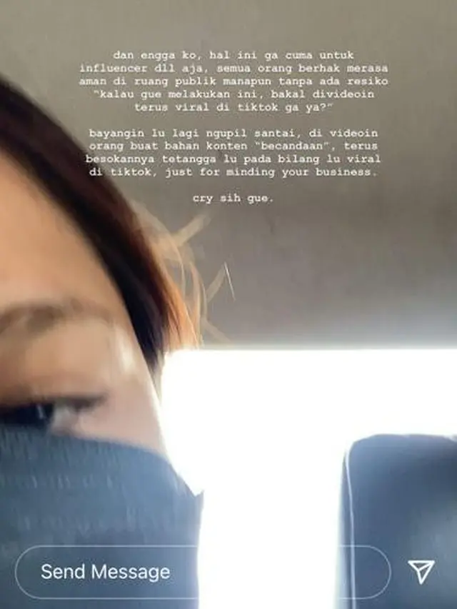 Curhatan Nadin Amizah di Instagramnya