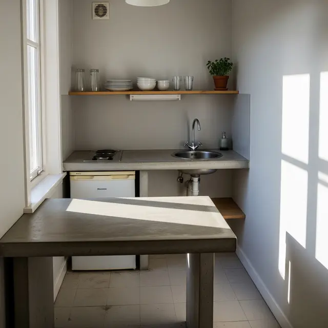 9 Model Dapur Rumah Kontrakan Sempit 1,5x2 Meter dengan Meja Cor Sederhana
