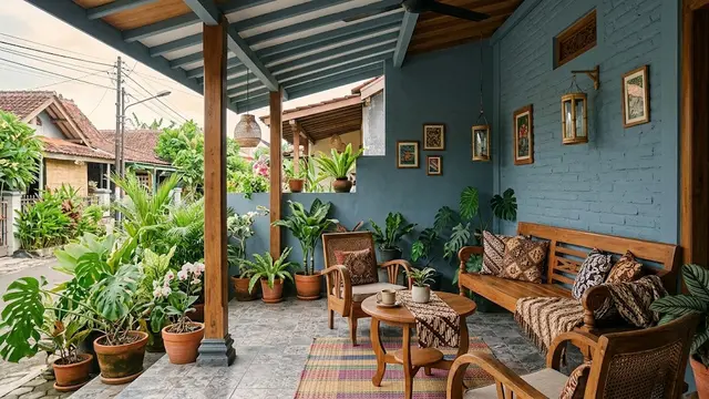 12 Warna Cat untuk Teras yang Banyak Menggunakan Furnitur Kayu, Hadirkan Kesan Natural