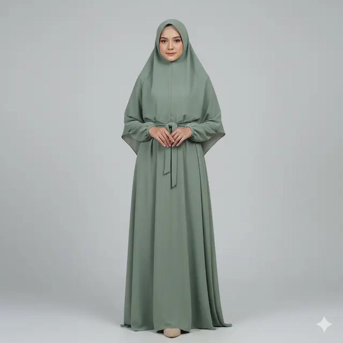 9 Gamis Set Hijab Syar'i Terbaru 2025, Outfit Simple Elegan untuk Harian