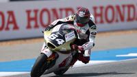 Mario Suryo Aji saat balapan di Moto2 Thailand 2025. (Honda Team Asia)