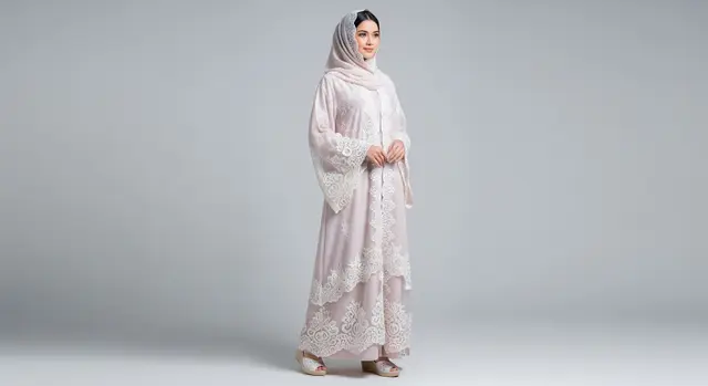 4. Abaya Renda Feminin