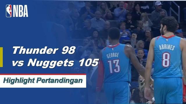 Jamal Murray mencetak 22 poin untuk memimpin Nuggets menang atas Thunder, 105-98.