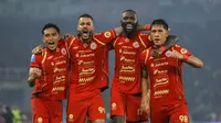 Persija Jakarta sukses melumpuhkan perlawanan Persebaya Surabaya pada pekan ke-27 BRI Super League 2025/2026 di Stadion Utama Gelora Bung Karno (SUGBK), Senayan, Sabtu (11/4/2026) malam. (Bola.com/Bagaskara Lazuardi)