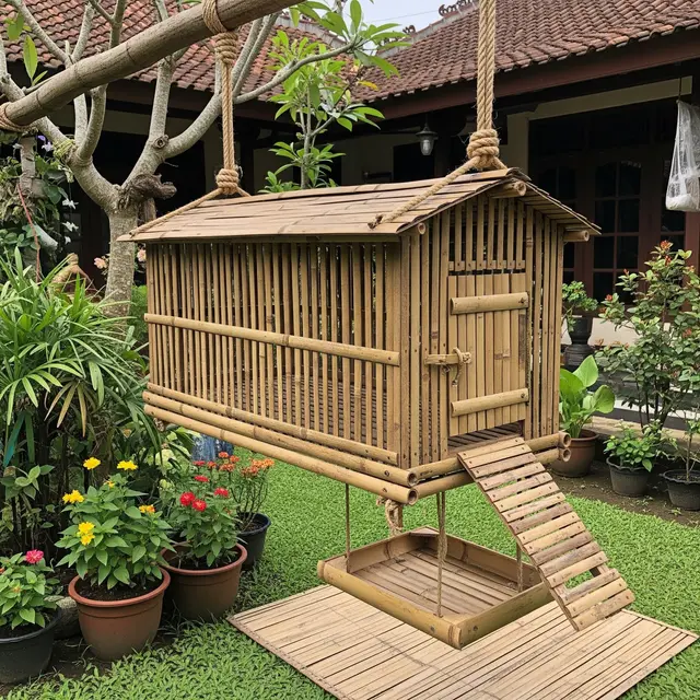 9 Model Kandang Ayam Minimalis dari Bambu Bekas untuk Pemula