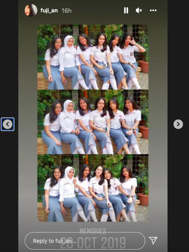 Fuji Bagikan Potret Lawas Saat Masih Sekolah