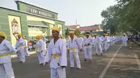 Aksi karate massal di Banjarmasin berhasil memecahkan rekor MURI (istimewa)