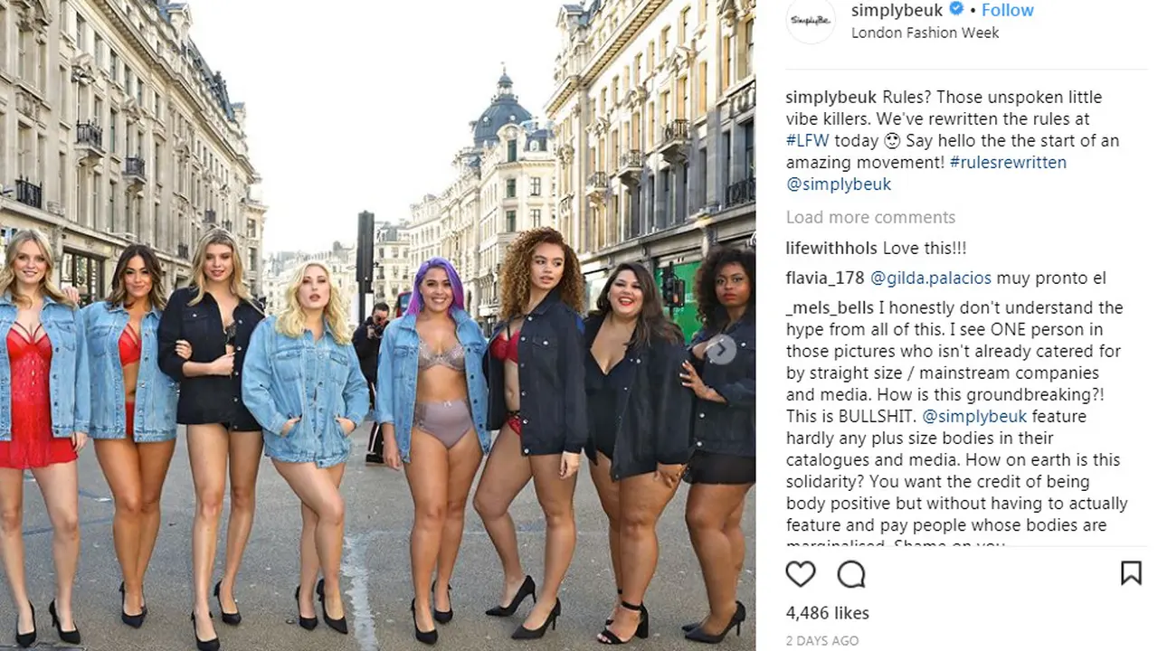 Model Tubuh Curvy Protes Selama London Fashion Week, Ada Apa?