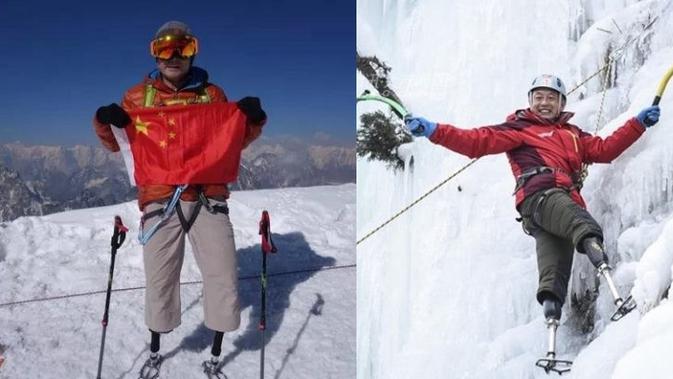 Meski Tak Berkaki Pria Ini Berhasil Taklukkan Puncak Everest Citizen6 Liputan6 Com