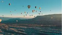 Atraksi balon udara di Cappadocia, Turki. (dok. Screenshoot Youtube AH)
