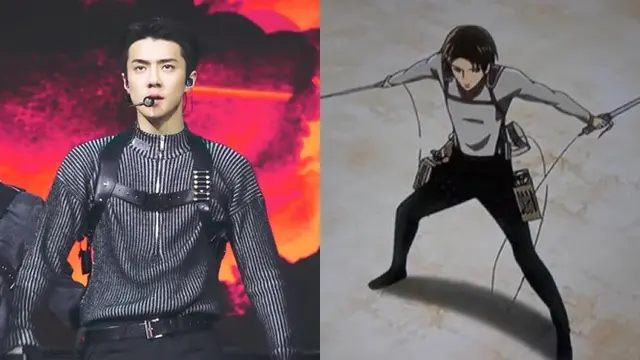 6 Cocoklogi Penampilan Sehun EXO Mirip Levi Ackerman dalam Anime Attack On Titan